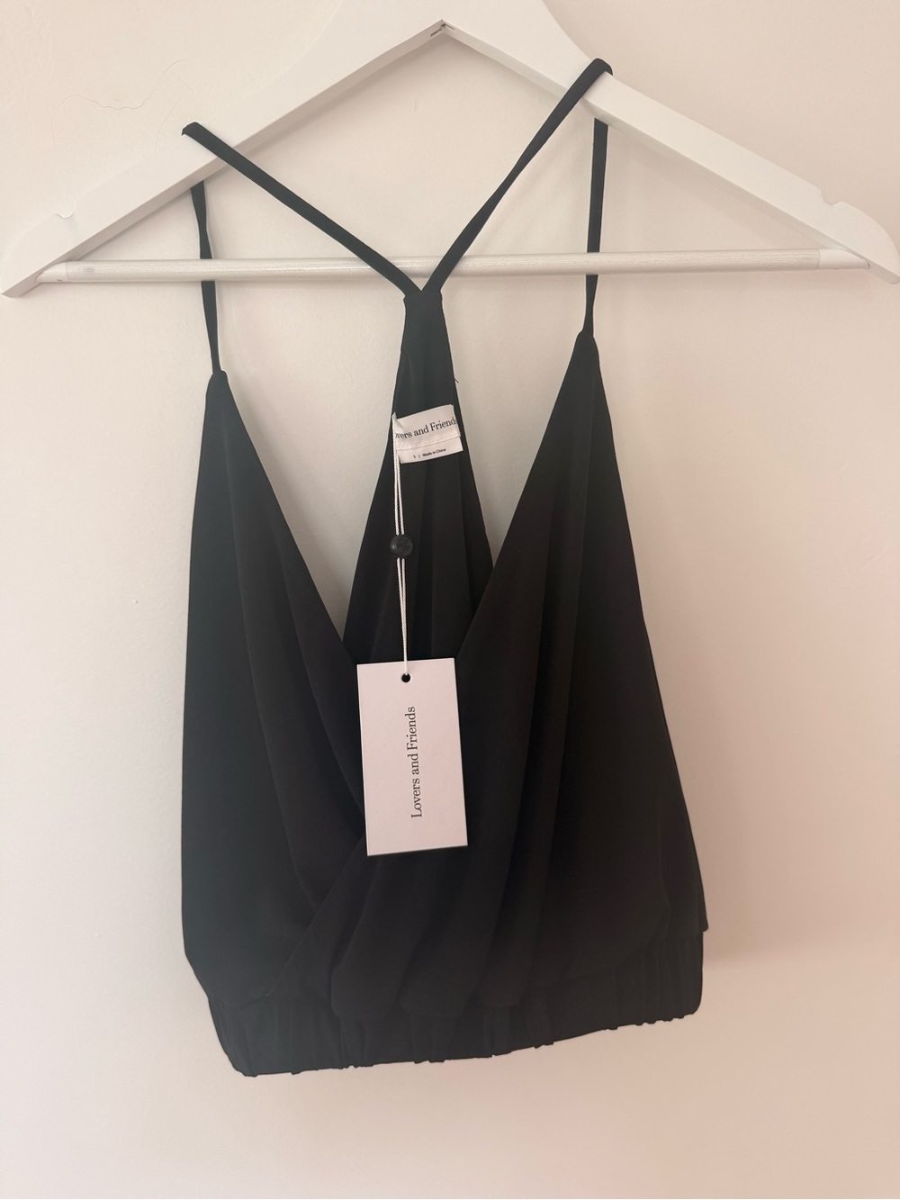 Lover’s and Friends cropped black top- NWT-small